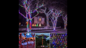 LED Solar String Lights 8 Modes Outdoor Waterproof Fairy Lights Courtyard Decoration Lampu Raya