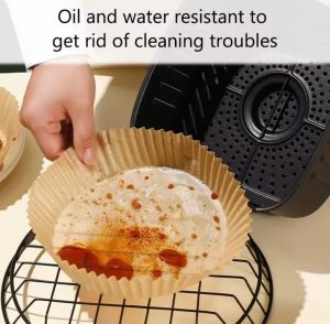 KERTAS AIR FRYER PAPER ANTI LENGKET 16CM 50PC TAHAN MINYAK-tatakan makanan-sekali pakai
