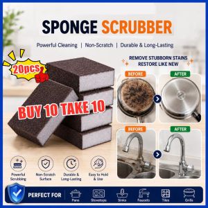 【BUY 10 TAKE10】20pcs  High Density Magic Melamine Sponge Emery Cleaning Kitchen Tools Remove Rust Magic Nano Emery Sponge Melamine Sponge Kitchen Cleaner Eraser Rust Remover Brush