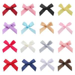 50Pcs 4.5x4cm Pink Satin Ribbon Bows Decoration Bows Small Bowknot Gift Flower Wedding Bowknots For Craft Handwork DIY Supplies