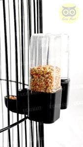 Kicau Mart Cepuk Tabung Pendek Kotak Sempati Dispenser Mini Galon Wadah Tempat Pakan Makan Minum Burung Lovebird Kenari Kacer Murai Cmksm