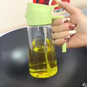 Bình Xịt Dầu Thủy Tinh 500ml 2 Trong 1 Dùng Cho Nướng BBQ Nướng Bánh Dã Ngoại Thân Thiện Với Môi Trường Bình Đựng Dầu Thủ Công Dụng Cụ Gia Vị