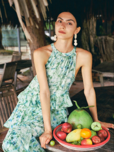 Koradior | French Holiday Style Neck-Hung Youthful Romantic Dress