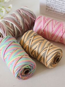 เชือกไนลอนผสมคอตตอน Pure Cotton ขนาด 4.5 มม. สำหรับทำเครื่องประดับ DIY แฮนด์เมด สายรัดผ้าปัก สายรัด สายรัด