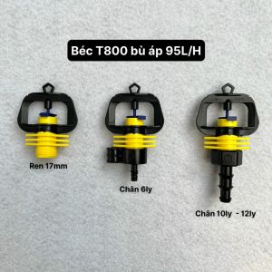 Giá sỉ 50 béc Béc T800 bù áp bi inox tưới gốc chống côn trùng đuôi gắn ống LDPE 5/7mm tưới câu