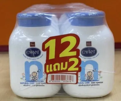 แป้งเด็กอองฟองต์ สูตรเนเชอรัลแคร์ ขนาด50g.x12กระป๋อง ขายแบบยกแพ็ค กลิ่นหอม สดชื่น ให้ความรู้สึกสบายผิว แป้งเด็ก อองฟองต์... สูตรเนเชอร์รัล แคร์ ช่วยดูแลผิวบอบบางของทารก ผ่านการสเตอไลส์ ปกป้องผิว จากความเปียกชื้น Guarantee of Huppiness and Health