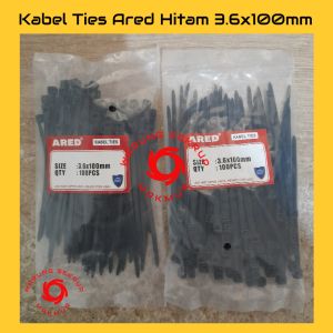(1 Pack) Kabel Ties 3.6x100mm / Kabel Tis / Cable Ties Hitam 10CM