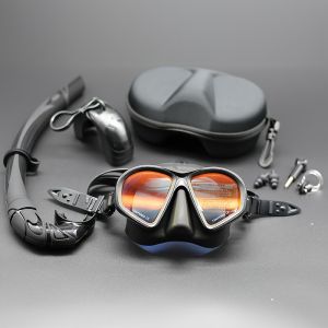 Professional Wet Low Volume Freediving Mask Tempered Glass dive Mask J-Type Diving Mask Snorkel Setbuceo수영스노클링마스크