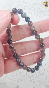 Collection Grade Rare Blue Kyanite Starry Strawberry Sunstone Bracelet