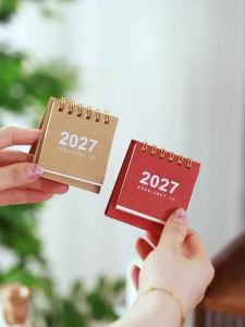 2026-2027 Mini Calendar Ins Style Simple Work and Study Planner Desk Calendar Desktop Ornament