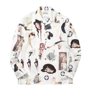 Wacko Maria 23ss Tim Lehi Tiger Leopard Print Serpentine Florals Hawaiian Casual Long Sleeves Shirt