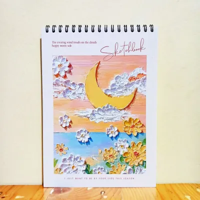 Sketchbook A4 Buku Gambar A4 Buku Sketsa Vertikal Jilid Spiral 45 Lembar / 90 Halaman