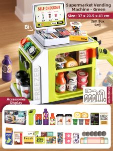 MABAOMABAO | Educational Pretend Play Cash Register and Mini Fridge Toy