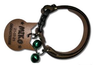 Kalung kucing kulit asli gratis custom nama no hp