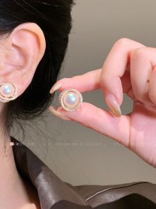 Elegant Pearl Hoop Earrings: Korean Style Luxury & No Piercing Required
