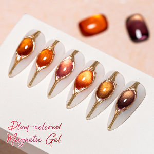 7ml Plum-colored Magnetic Nail Gel Polish Kit DIY Nail Art Supplies Vernis for Beginners Nail Decorations UV LED Soak Off