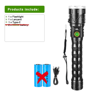 Đèn Pin LED Công Suất Cao USB Có Thể Sạc Lại Đèn Pin Chiến Thuật Tầm Xa Đèn Cầm Tay Chống Nước Để Cắm Trại Leo Núi Hoạt Động Ngoài Trời