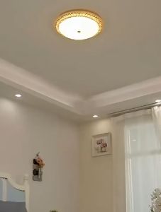 โคมไฟเพดาน ไฟเพดานบ้าน LED โคมระย้าคริสตัล โคมไฟห้องนั่งเล่น ห้องนอนของโรงแรม โคมระย้าคริสตัลยุโรป โคมไฟเปลี่ยนสี 3สี Ceiling Lights