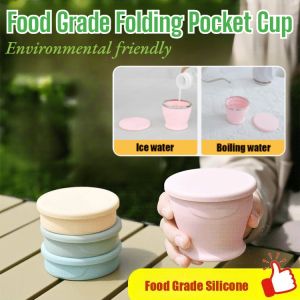 Foldable Cup Portable High Temperature Resistant Silicone Cup Outdoor Travel Retractable Water Cup Food Grade Mug