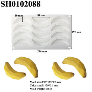 Banana Design Silicone Cake Molds 6 or 12-Cells Food Grade Fruit Mousse Cake Mould Party Dessert Baking Tools Kitchen Bakeware