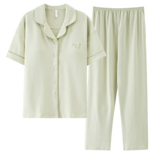 Bộ đồ ngủ MiiOW cho nữ vải cotton 100% tay ngắn quần dài có đệm ngực