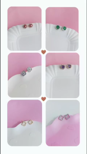 Bông Tai Nụ Đính Đá CZ Zircon Sáng Chớp Nhiều Mẫu Sang Trọng Phụ Kiện Trang Sức Thời Trang Hàn Quốc Kpop