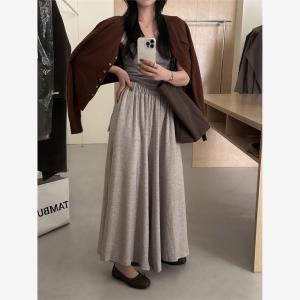 กางเกงขายาวทรงหลวมเอวยางยืดเอวสูง ทรงหลวม ทรงลำลอง สำหรับผู้หญิง ฤดูใบไม้ร่วง 2024 กางเกงขายาวทรงหลวมสไตล์ลำลอง