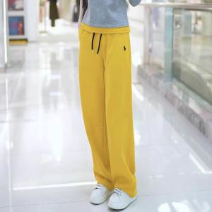 Slim Fit Straight Leg Banana Pants Womens Summer Autumn New Style High Waist Casual Sweatpants Elastic Waist Long Trousers