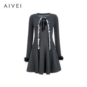 AIVEI | Fall Elegant Lady Knitted Cardigan and Jumpsuit Set