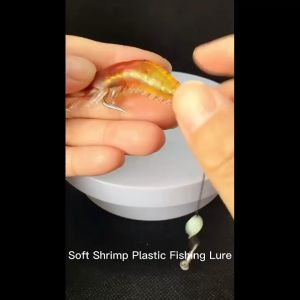 TaffSPORT Umpan Udang Glow in The Dark - Soft Lure Pancingan Ikan Laut & Tawar