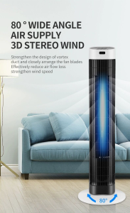 Inverter Tower Fan with Remote Bladeless Stand Fan Heavy Duty Electric Fan Floor Fan Air Cooling Electric Fan Bladeless electric fan