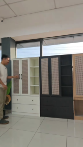 F&F: Meiji Almari Baju + Laci Moden Minimalis | Wardrobe Storage Cabinet with Rak & Drawer