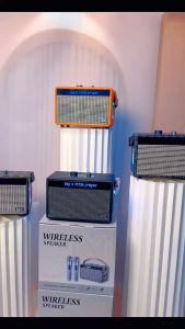 QIXI SK-2077 KARAOKE Wireless Bluetooth with Lyrics Display RGB Super Bass Speaker and Two Wireless Microphone