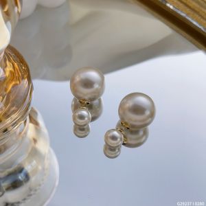 Obi New Arrival Sweet Online Influencer Fashion Elegant Exaggerated Personalized Japanese and Korean Pearl Dual-Wear Earrings 5478
