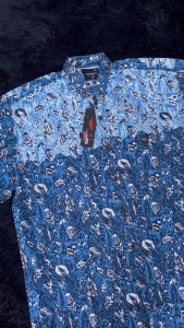 AZ ZIKRA Kemeja Motif Pria Lengan Pendek Bahan Katun AZ014