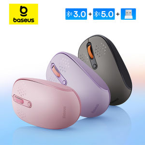BASEUS | Baseus Wireless Mouse Bluetooth 5.0 3.0 2.4G Mode Silent Click Button 1600 DPI Mice for Computer Laptop Tablet Ergonomic Mouse