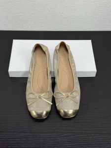 Retro color-blocked bow single shoes cowhide square toe flat shoes soft soles versatile ballet shoes