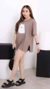 KAOS OVERSIZE KIMONO ROBEK PINGGIR LENGAN PENDEK COTTON KEKINIAN COMBED 24s