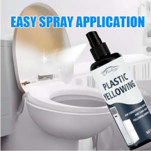 Rapid-Acting Plastic Yellowing Remover Spray - Powerful Formula for Air Conditioners Car Headlights and Plastic Panels - Safe
