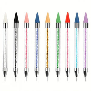 Rhinestone Picker Dotting Pen Dual-ended Rhinestone Gems Crystals Studs Picker Wax Pencil Manicure Nail Art DIY Decoration Tool