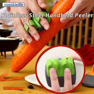 JustLiving Finger Vegetable Peeler Palm Peeler Kitchen Fruit Potato Peeler with Comfortable Rubber Finger Grip for Pumpkin Carrot Cucumber Potato Peeling Kitchen Peeler Tool for Quick Meal Prep