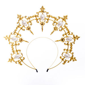 Women Halo Crown Hair Headband Hair Hoop Headdress For Party Show Wedding Photoshoot