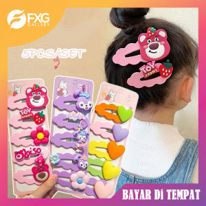 FXG - Jepit Rambut Set 5Pcs Jepitan Wanita Korea Anak Perempuan Lucu Karakter Cantik KCR36