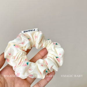 Sweet Pink Strawberry Hair Ties Girls Hair Bands Cute Forest System Hair Accessories Childrens Hair Bands Fashionable Hair Elastics