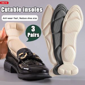 1/3Pairs Memory Foam Insoles 2 in1 High Heels Insoles Thickening Cutable Sponge Soft Insoles Breathable Anti-slip on-slip Heel Protector Shoe Pads