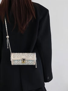 Silver Chain Crossbody Bag Womens Mobile Phone Pillow Satchel Fashionable Luxury Lightweight Handbag Shoulder Bag