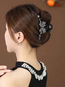 Elegant Butterfly Knot Hair Clip Womens 2025 New Style Hair Gripper Shark Clamp Hair Card Back of Head Accessory
