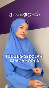 Set B Tudung Sekolah Awning Lembut Lycra Korea By Tudung Si Comel