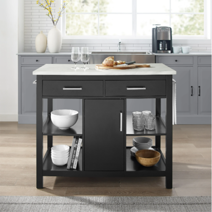 Kitchen Island Table Kitchen Counter Storage Console Movable Household Scandinavian Modern