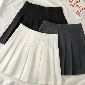 Váy Xếp Ly Mini Màu Xám Cạp Cao Cho Nữ Mùa Xuân Hè Mới Về Dáng Chữ a Thon Gọn Váy Mini Phong Cách Jk Cỡ Nhỏ